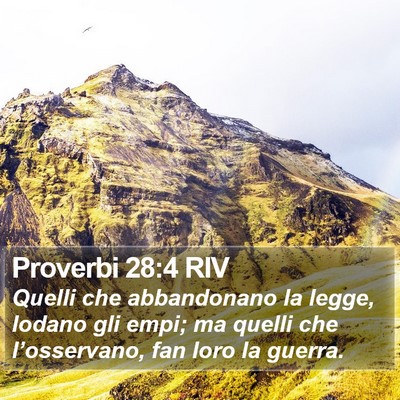Proverbi 28:4 RIV Bible Verse Image