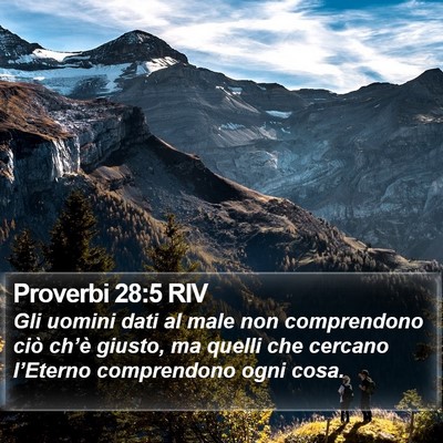 Proverbi 28:5 RIV Bible Verse Image