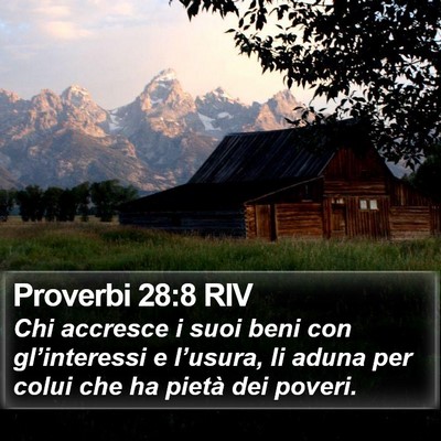 Proverbi 28:8 RIV Bible Verse Image