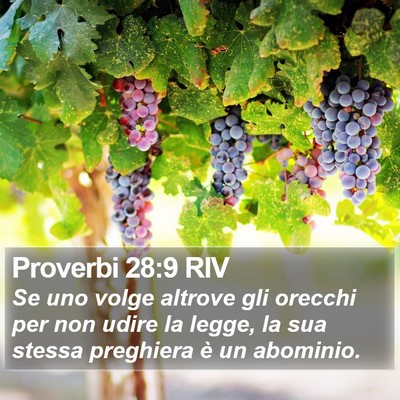 Proverbi 28:9 RIV Bible Verse Image