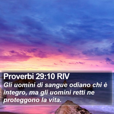 Proverbi 29:10 RIV Bible Verse Image