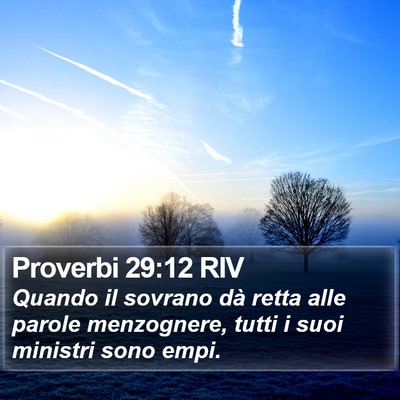 Proverbi 29:12 RIV Bible Verse Image