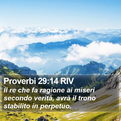 Proverbi 29:14 RIV Bible Verse Image
