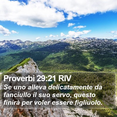 Proverbi 29:21 RIV Bible Verse Image