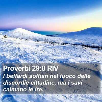 Proverbi 29:8 RIV Bible Verse Image