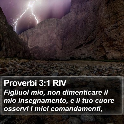 Proverbi 3:1 RIV Bible Verse Image