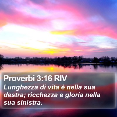 Proverbi 3:16 RIV Bible Verse Image