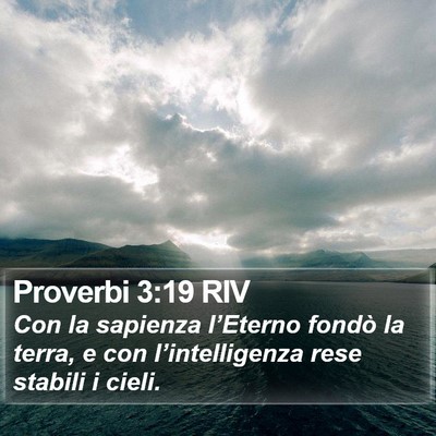 Proverbi 3:19 RIV Bible Verse Image
