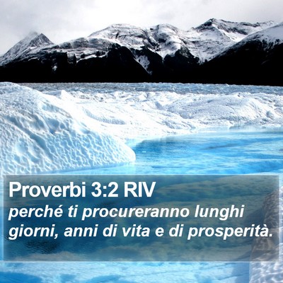 Proverbi 3:2 RIV Bible Verse Image