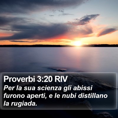 Proverbi 3:20 RIV Bible Verse Image
