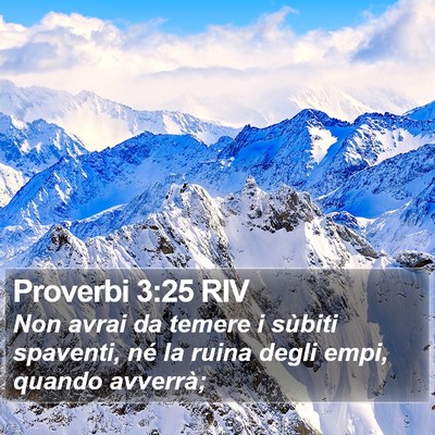 Proverbi 3:25 RIV Bible Verse Image