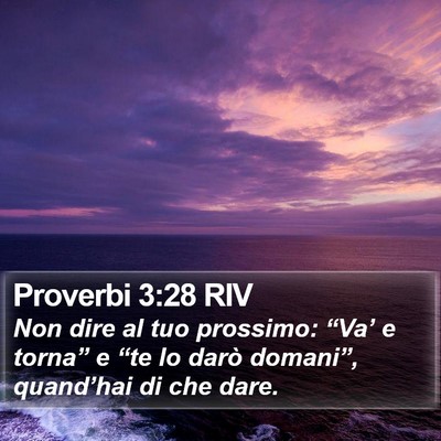 Proverbi 3:28 RIV Bible Verse Image