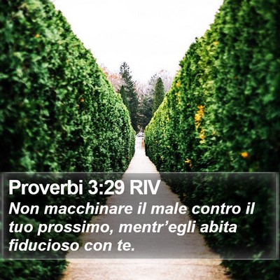 Proverbi 3:29 RIV Bible Verse Image