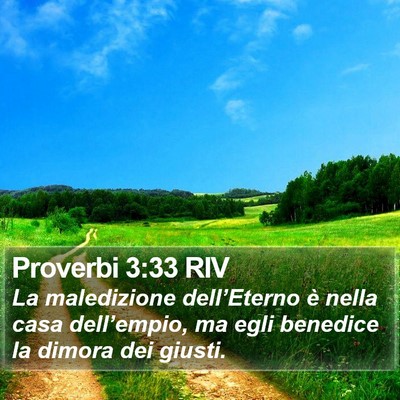 Proverbi 3:33 RIV Bible Verse Image