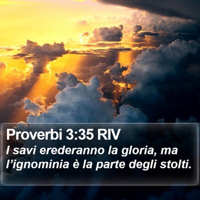 Proverbi 3:35 RIV Bible Verse Image