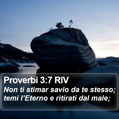 Proverbi 3:7 RIV Bible Verse Image