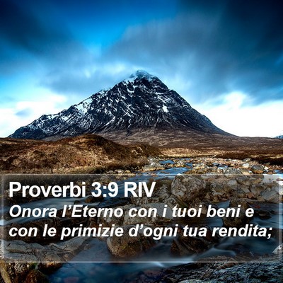 Proverbi 3:9 RIV Bible Verse Image