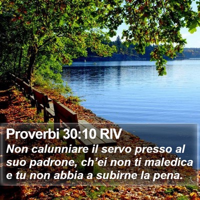 Proverbi 30:10 RIV Bible Verse Image