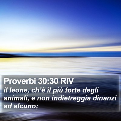 Proverbi 30:30 RIV Bible Verse Image