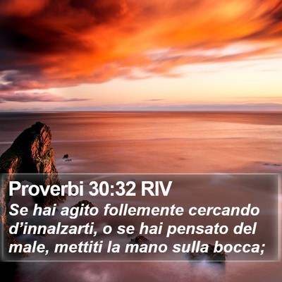 Proverbi 30:32 RIV Bible Verse Image