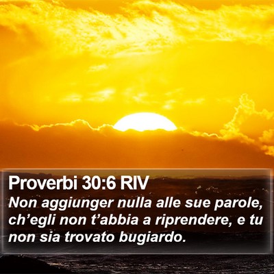 Proverbi 30:6 RIV Bible Verse Image