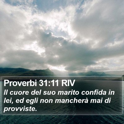 Proverbi 31:11 RIV Bible Verse Image