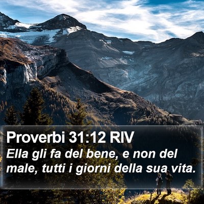 Proverbi 31:12 RIV Bible Verse Image