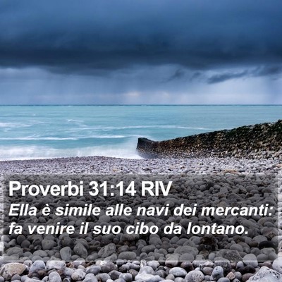 Proverbi 31:14 RIV Bible Verse Image
