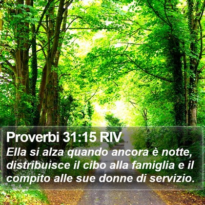 Proverbi 31:15 RIV Bible Verse Image