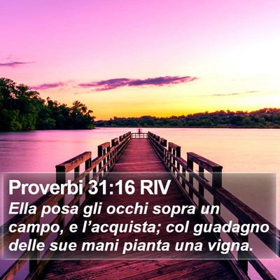 Proverbi 31:16 RIV Bible Verse Image