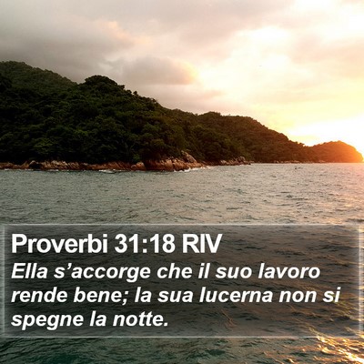 Proverbi 31:18 RIV Bible Verse Image