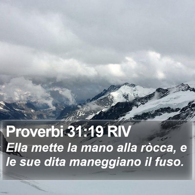 Proverbi 31:19 RIV Bible Verse Image