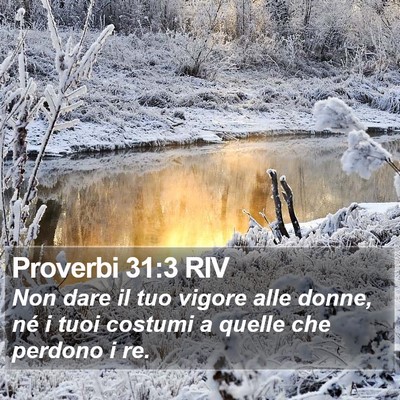 Proverbi 31:3 RIV Bible Verse Image