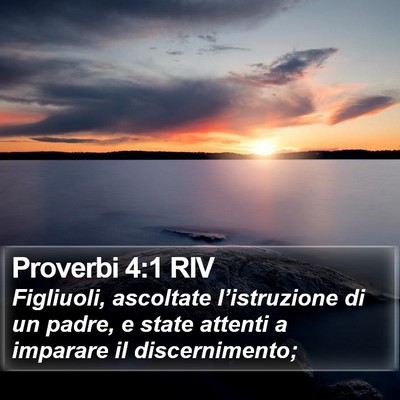 Proverbi 4:1 RIV Bible Verse Image