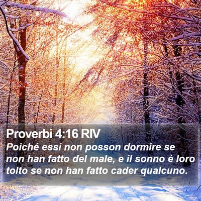 Proverbi 4:16 RIV Bible Verse Image