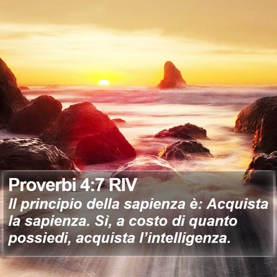 Proverbi 4:7 RIV Bible Verse Image