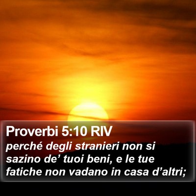 Proverbi 5:10 RIV Bible Verse Image