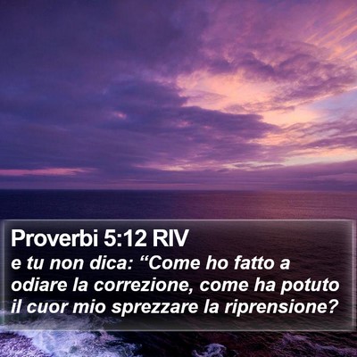 Proverbi 5:12 RIV Bible Verse Image