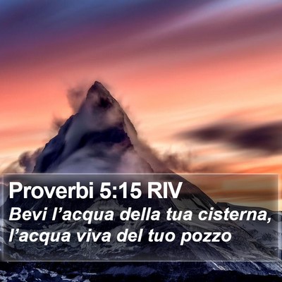 Proverbi 5:15 RIV Bible Verse Image