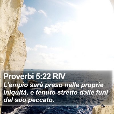 Proverbi 5:22 RIV Bible Verse Image