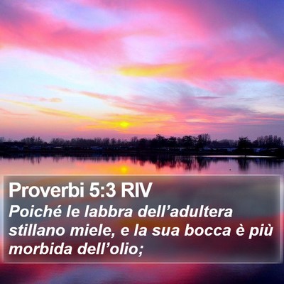 Proverbi 5:3 RIV Bible Verse Image