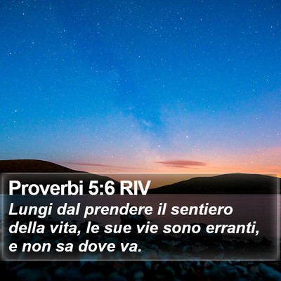 Proverbi 5:6 RIV Bible Verse Image