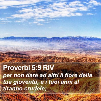 Proverbi 5:9 RIV Bible Verse Image