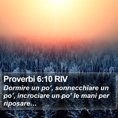 Proverbi 6:10 RIV Bible Verse Image