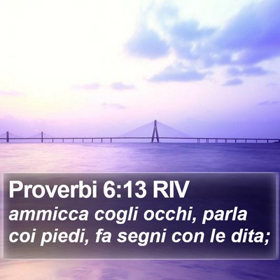 Proverbi 6:13 RIV Bible Verse Image