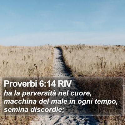Proverbi 6:14 RIV Bible Verse Image