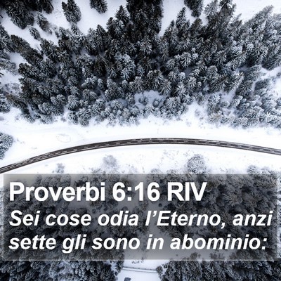 Proverbi 6:16 RIV Bible Verse Image