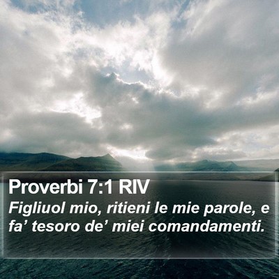 Proverbi 7:1 RIV Bible Verse Image