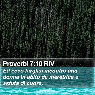 Proverbi 7:10 RIV Bible Verse Image