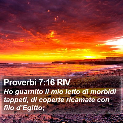 Proverbi 7:16 RIV Bible Verse Image